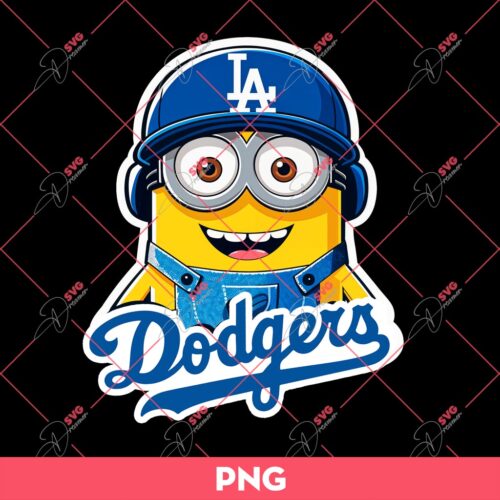 Minion LA Dodgers PNG, Minion Baseball Los Angeles Dodgers PNG