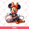 Minnie Mouse Houston Astro Baseball PNG, Disney Minnie Baseball PNG, Minnie Astros PNG