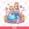 Mom And Daughter Cinderella Princess PNG, Disney Princess PNG, Mothers Day Gift PNG