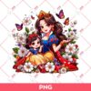 Mom And Daughter Snow White Princess PNG, Disney Princess PNG, Mothers Day PNG