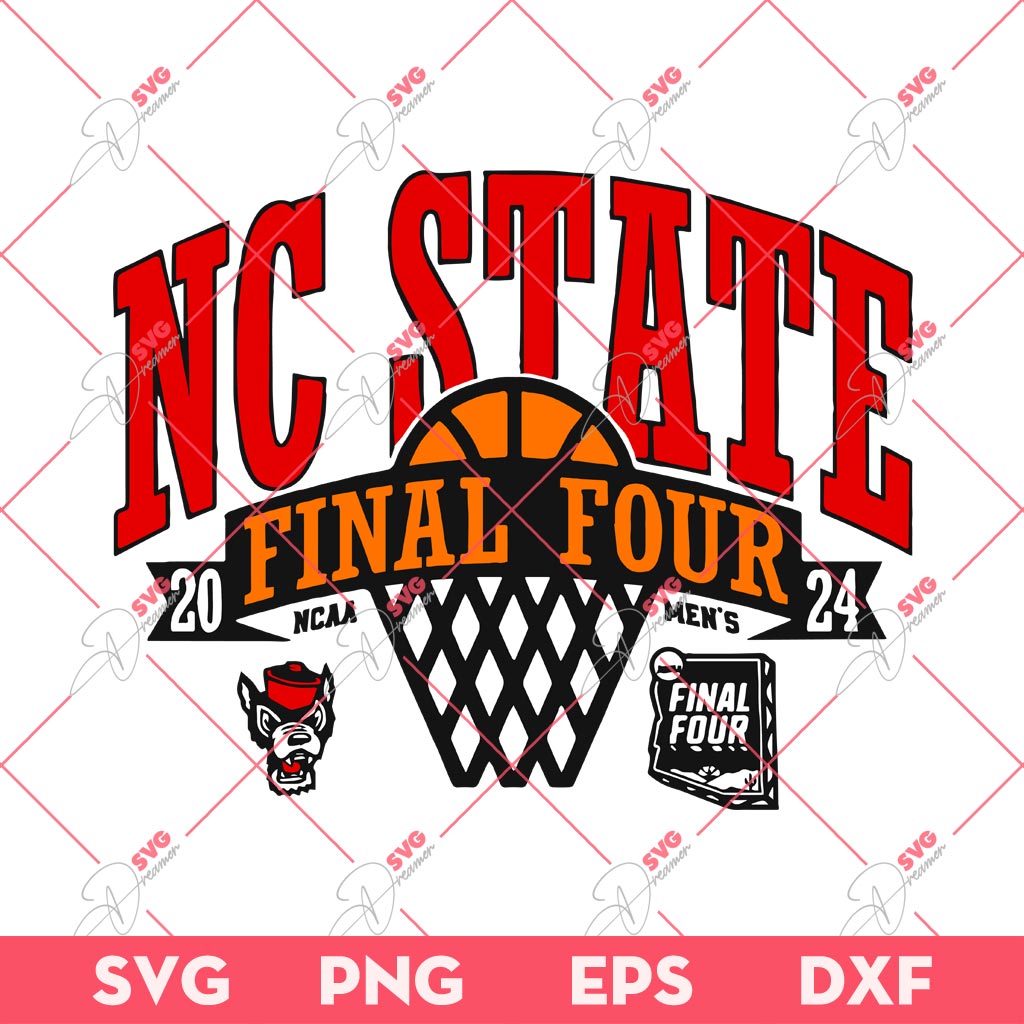 NC State Final Four 2024 SVG PNG, NCAA Mens Basketball Wolfpack Final Four SVG PNG