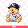Pooh Bear NY Yankees PNG, Winnie The Pooh Yankees MLB Baseball PNG