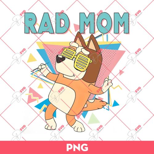 Rad Mom Bingo PNG, Bluey Bingo Mom PNG, Mothers Day PNG