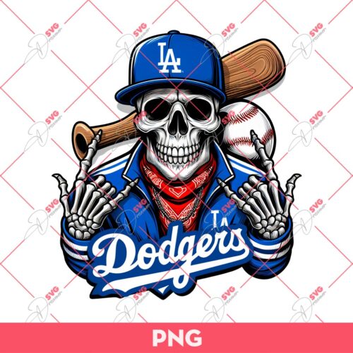 Skeleton Dodgers PNG, Skeleton Baseball PNG, Skull Dodgers Sport PNG