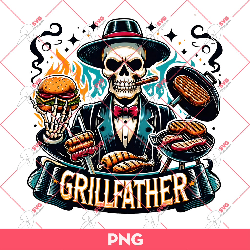 Skeleton Grill Father PNG, Dad Joke Grillfather PNG, Fathers Day PNG