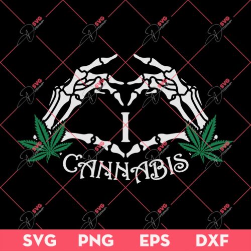 Skeleton Hands Cannabis SVG PNG, Marijuana SVG PNG, Weed Cannabis 420 SVG PNG