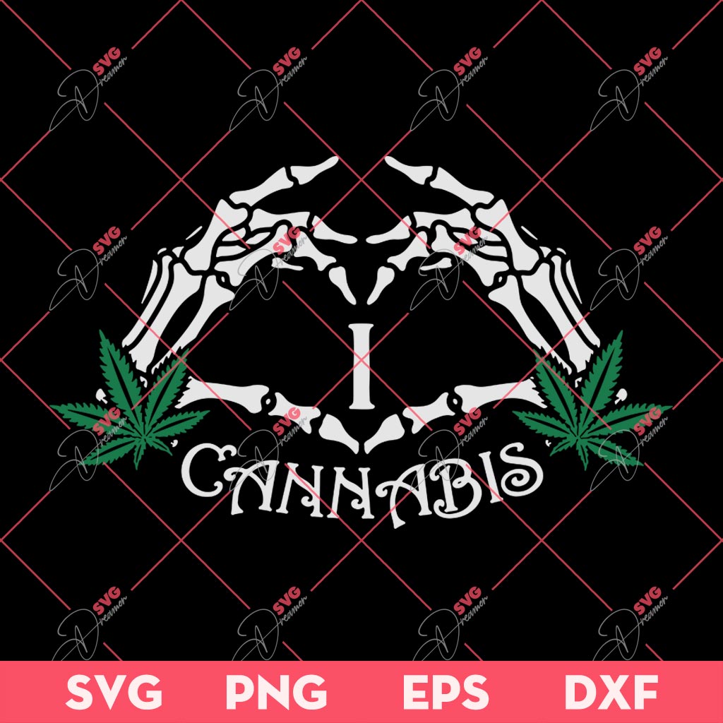 Skeleton Hands Cannabis SVG PNG, Marijuana SVG PNG, Weed Cannabis 420 SVG PNG
