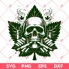 Skull Cannabis PNG SVG, Skeleton Smoking Weed SVG PNG, 420 SVG PNG