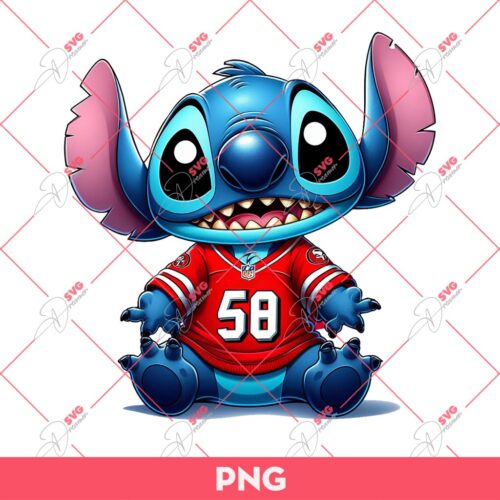 Stitch 49Ers PNG, Stitch Sanfrancisco 49ers NFL Football PNG