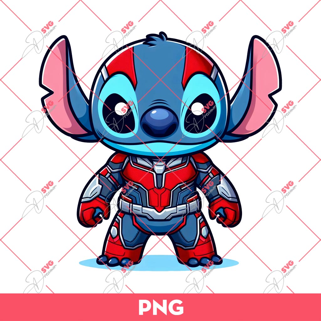 Stitch Ant Man PNG, Stitch Avengers PNG, Stitch Superhero PNG