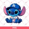 Stitch Dodgers PNG, Stitch LA Dodgers Baseball PNG