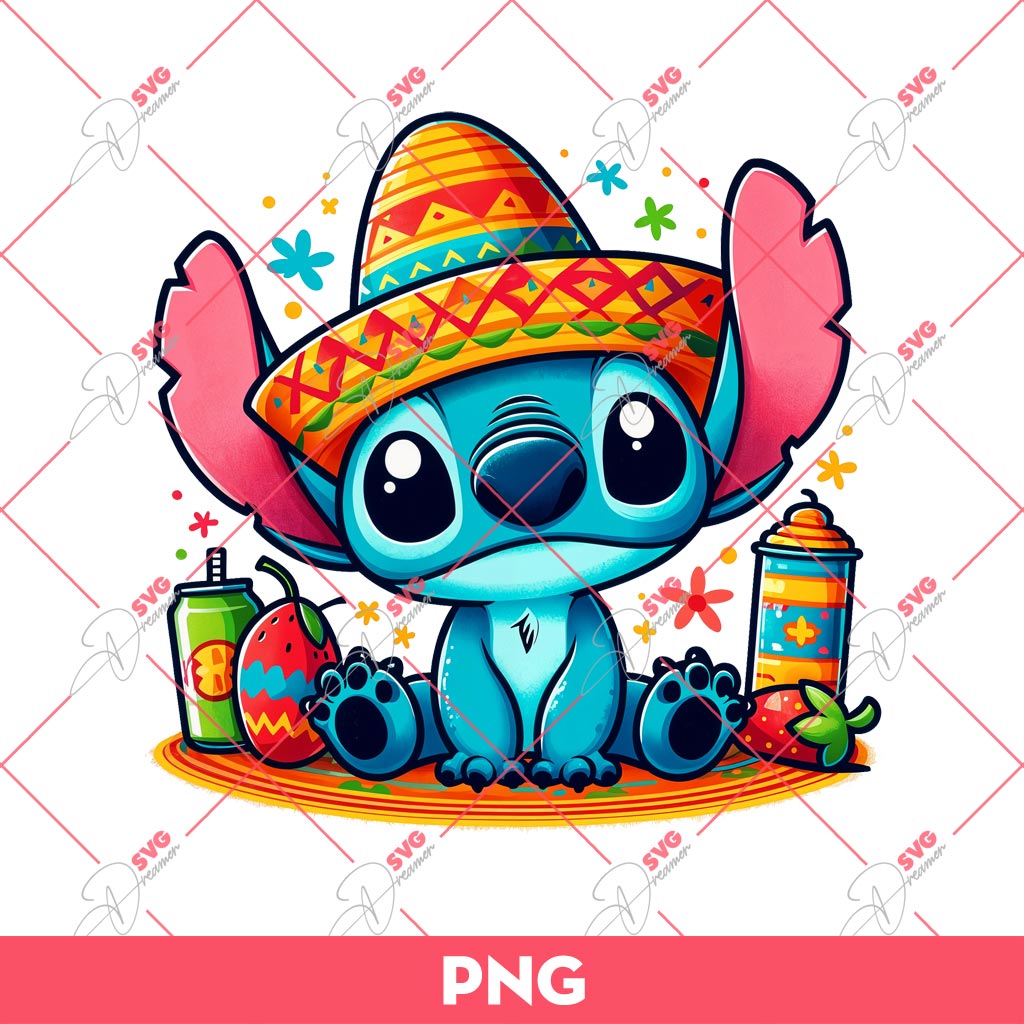 Stitch Mexican PNG, Cinco De Mayo Stitch PNG, Stitch Mexico Festival PNG