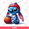 Stitch Philadelphia 76ers PNG, Stitch NBA 76ers PNG, Stitch Basketball PNG