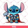 Stitch Thor Superhero PNG, Stitch Avengers PNG