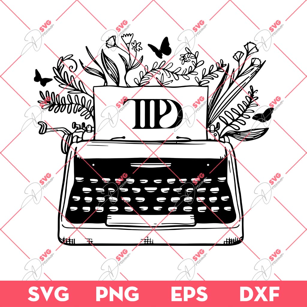 TTPD Typewriter SVG, Taylor Swift TTPD Album SVG, Swiftie TTPD 2024 SVG PNG DXF EPS