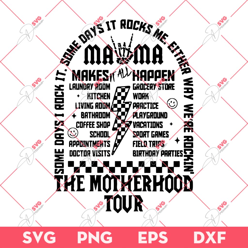 The Motherhood Tour SVG PNG, Mama Rock Tour SVG PNG