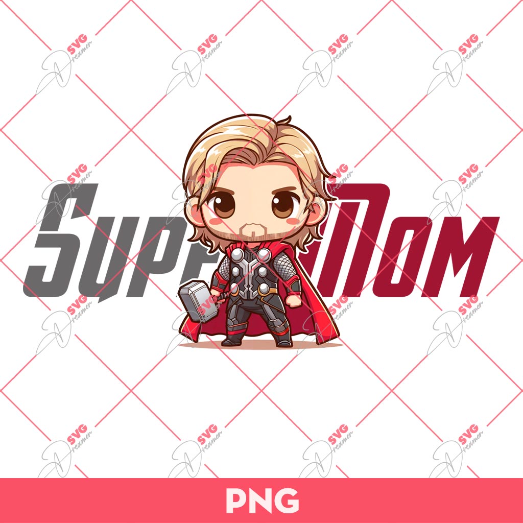 Thor Super Mom PNG, Superhero Mom PNG, Mothers Day PNG