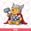 Thor Winnie The Pooh PNG, Pooh Thor Avengers Superhero PNG