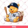 Winnie The Pooh New York Yankees MLB Baseball PNG, Pooh Bear Yankees PNG