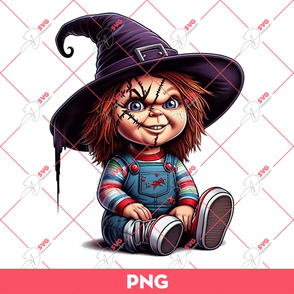 Bundle Chucky Witch PNG, Horror Movie Characters PNG, Chucky Witch Halloween PNG