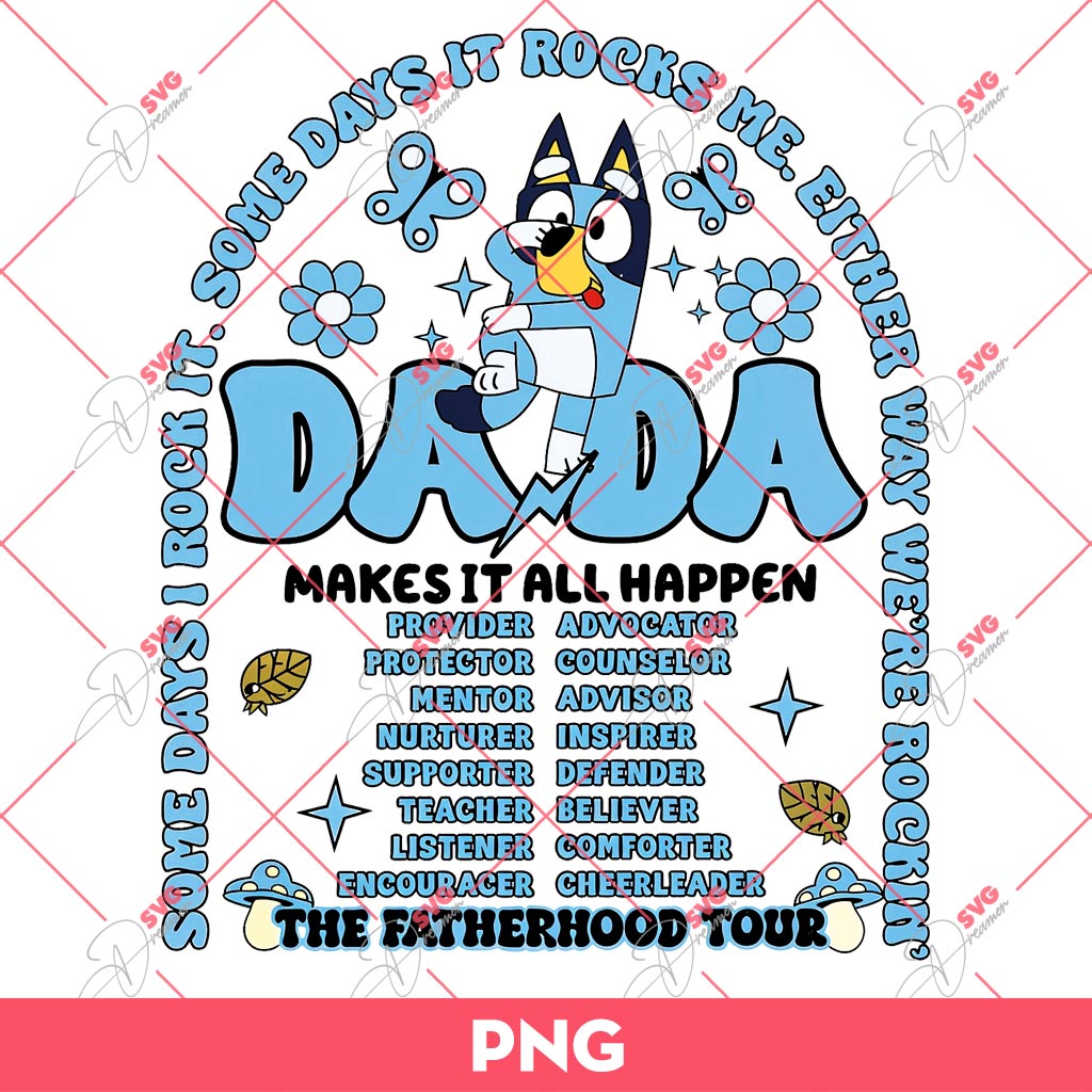 Bluey Fatherhood PNG, Bluey Dad PNG, Fathers Day Gift PNG