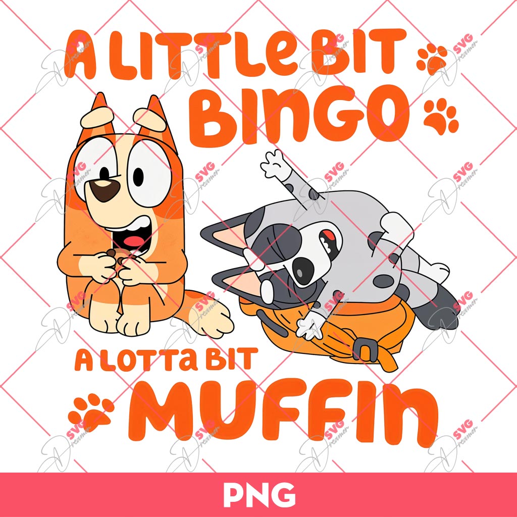 A Little Bit Bingo A Lotta Bit Muffin PNG, Bluey PNG