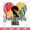 Afro Girl Black History SVG PNG, Juneteenth 1865 SVG PNG