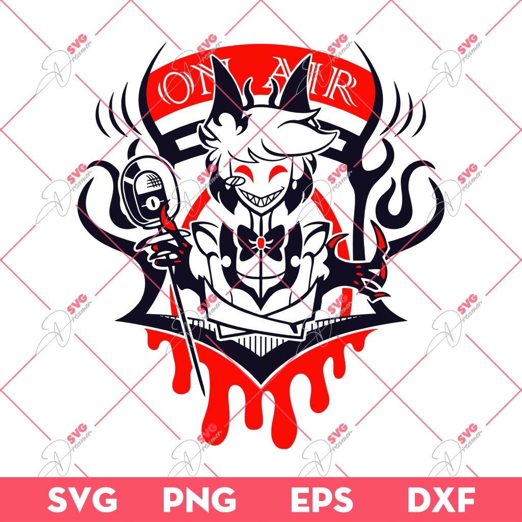 Alastor On Air SVG PNG, Hazbin Hotel Alastor SVG PNG DXF EPS