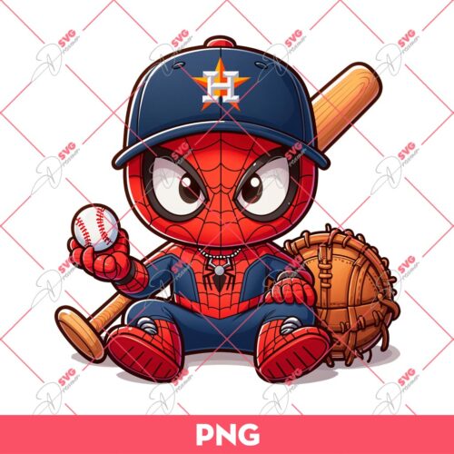 Astros Spiderman PNG, Superhero Spiderman Houston Astros Baseball PNG