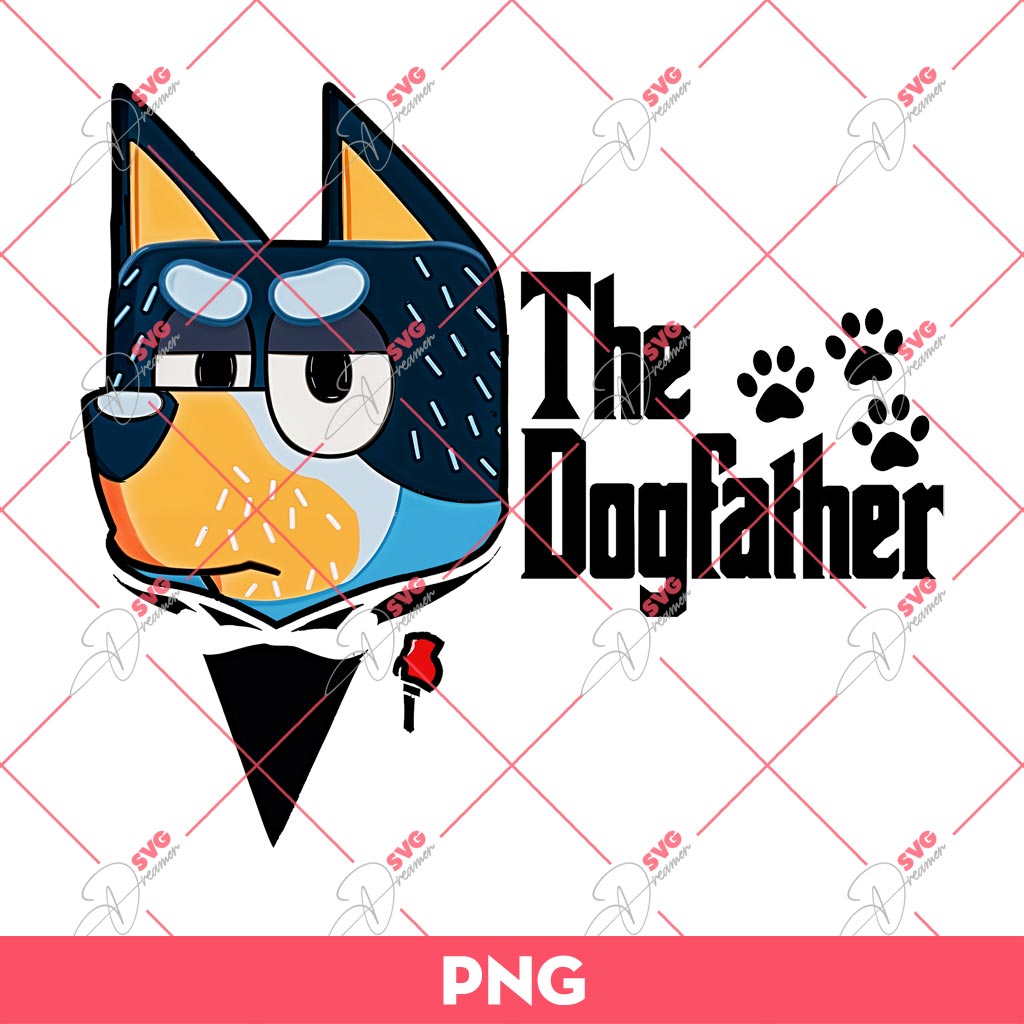 Bandit The Dogfather PNG, Bluey Father Day PNG