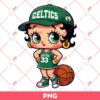 Betty Boop Boston Celtics PNG, Cute Betty Boop Basketball PNG