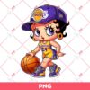 Betty Boop Los Angeles Lakers PNG, Cute Betty Boop Basketball PNG