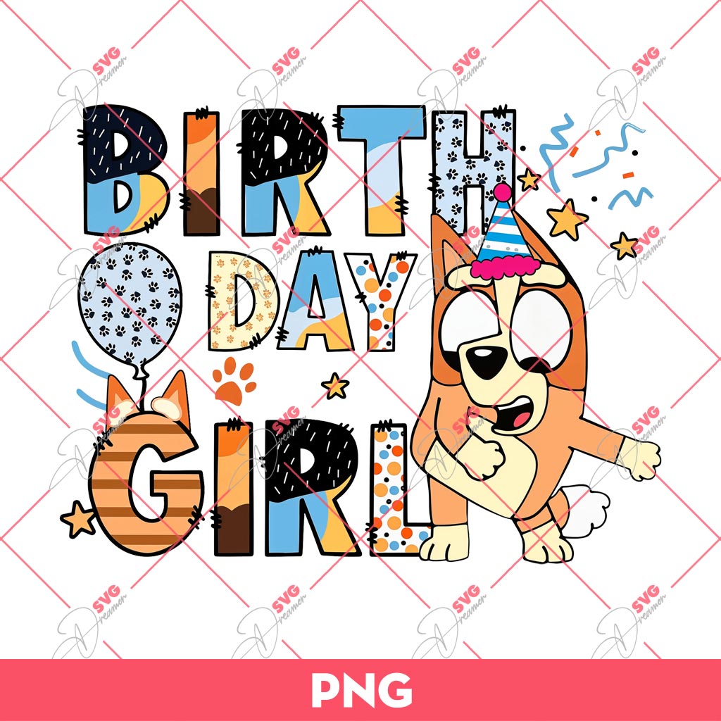 Bingo Birthday Girl PNG, Bluey PNG