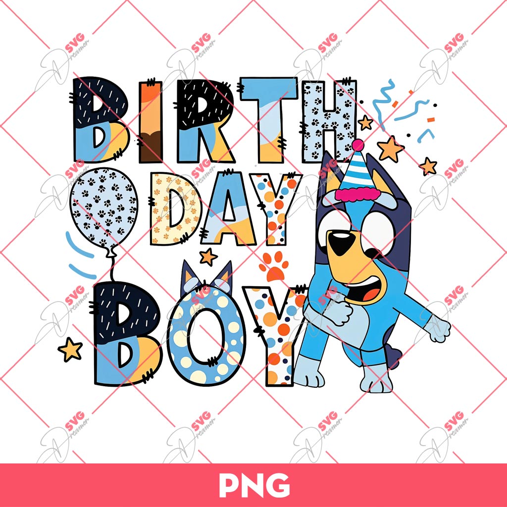Bluey Birthday Boy PNG, Bluey PNG