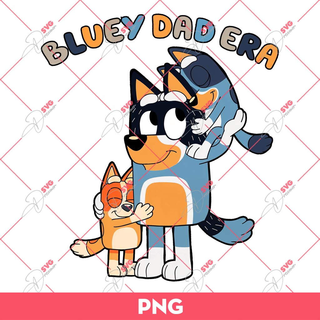 Bluey Dad Era PNG, Fathers Day PNG, Bluey PNG