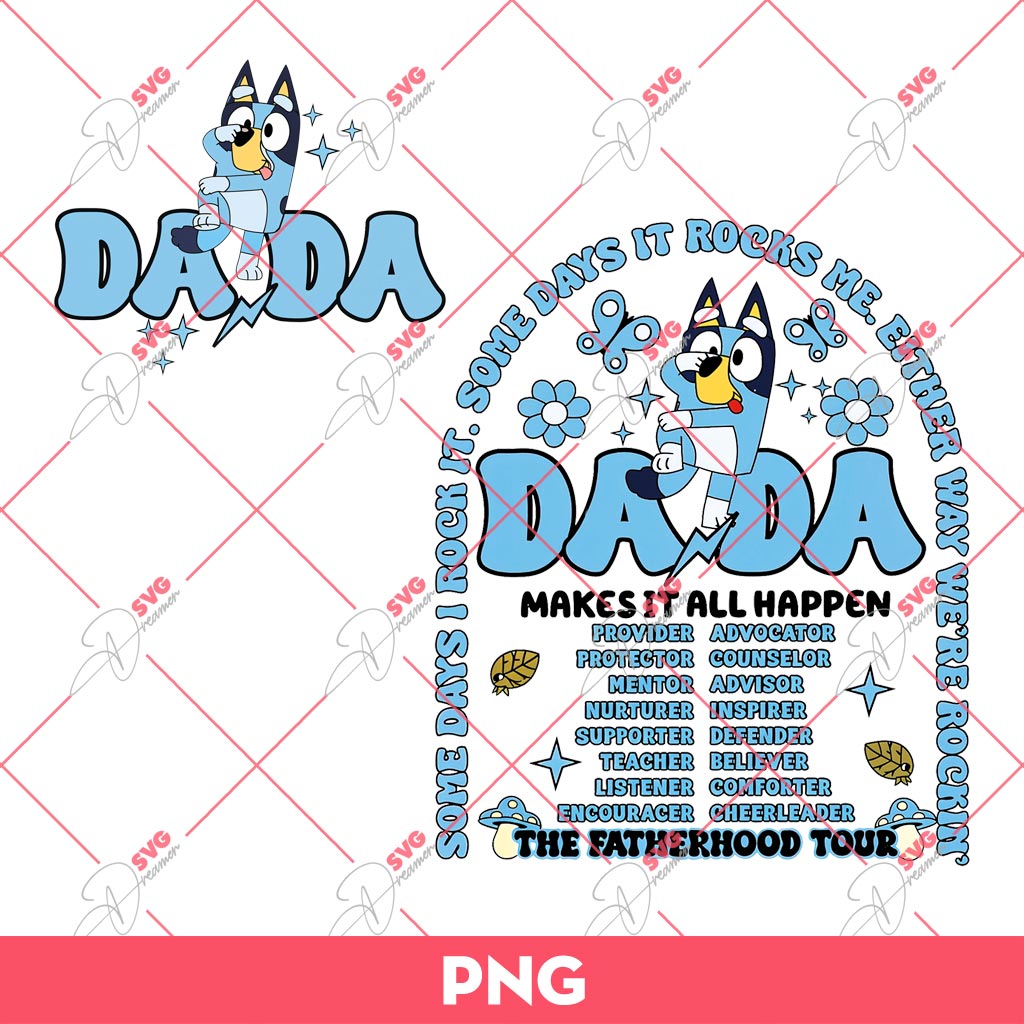 Bluey Fatherhood PNG, Bluey Dad PNG, Fathers Day Gift PNG