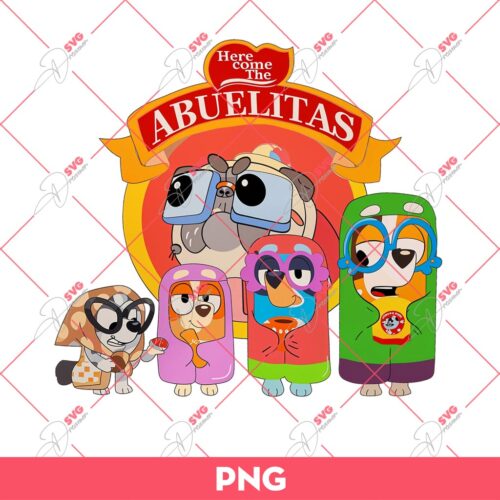Bluey Here Come The Abluelitas PNG, Bluey Friends PNG