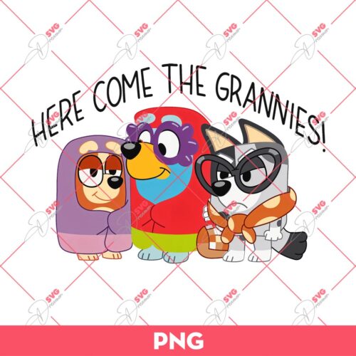 Bluey Here Come The Grannies PNG