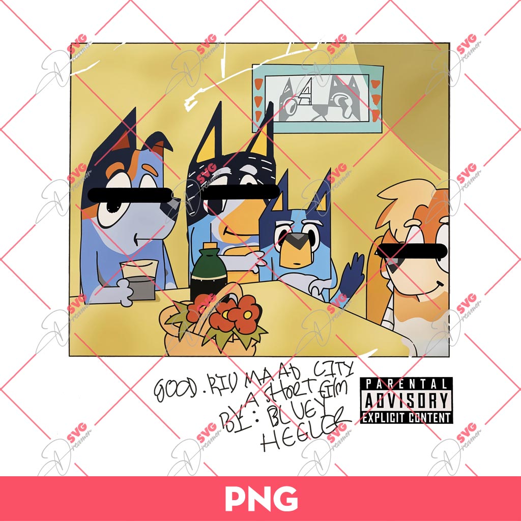 Bluey Kendrick Lamar PNG, Bluey PNG, Kendrick Lamar PNG