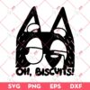 Bluey Oh Biscuits SVG PNG EPS DXF, Bandit Heeler Oh Biscuits SVG