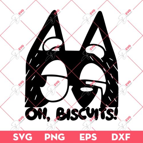 Bluey Oh Biscuits SVG PNG EPS DXF, Bandit Heeler Oh Biscuits SVG