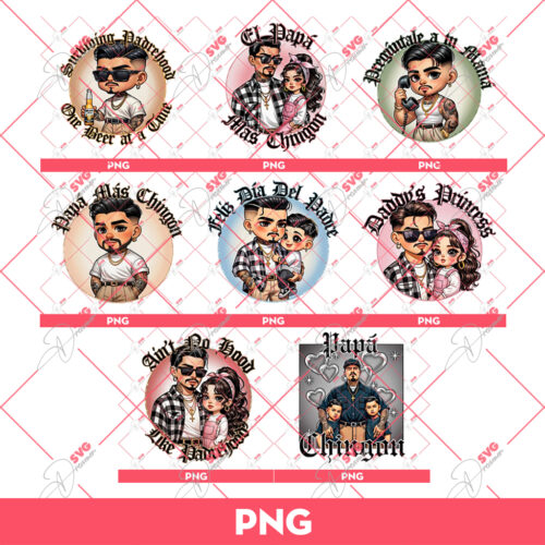 Bundle Chicano Dad Saying PNG, Fathers Day Gift PNG Bundle