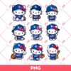 Bundle Hello Kitty LA Dodgers PNG, Hello Kitty Los Angeles Dodgers Baseball PNG Bundle