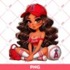 Chicana Girl Los Angeles Angels PNG, Latina Girl Baseball PNG