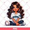 Chicana Girl Seattle Mariners Baseball PNG, Latina Girl Mariners MLB Baseball PNG