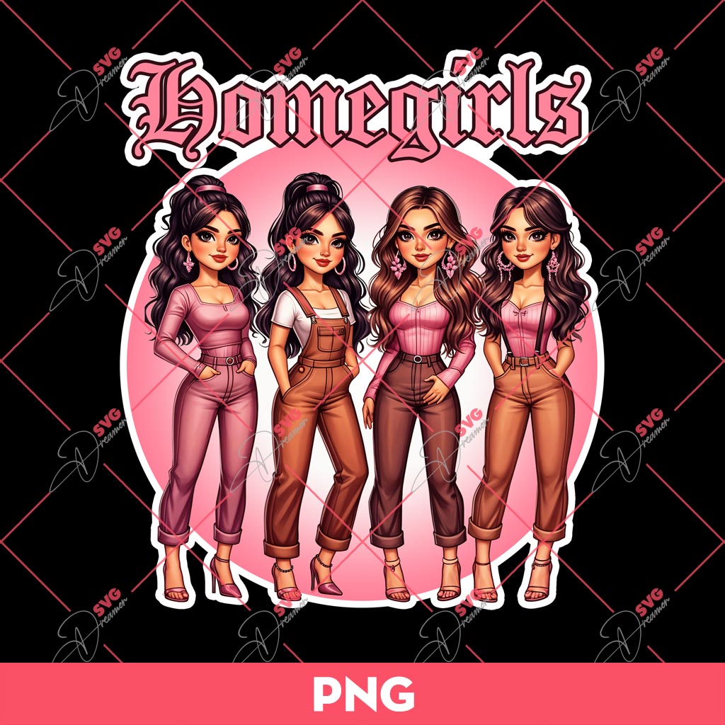 Chicana Girls PNG, Homegirls PNG