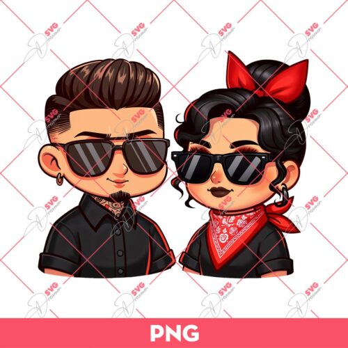 Chicano Boy And Chicana Girl PNG