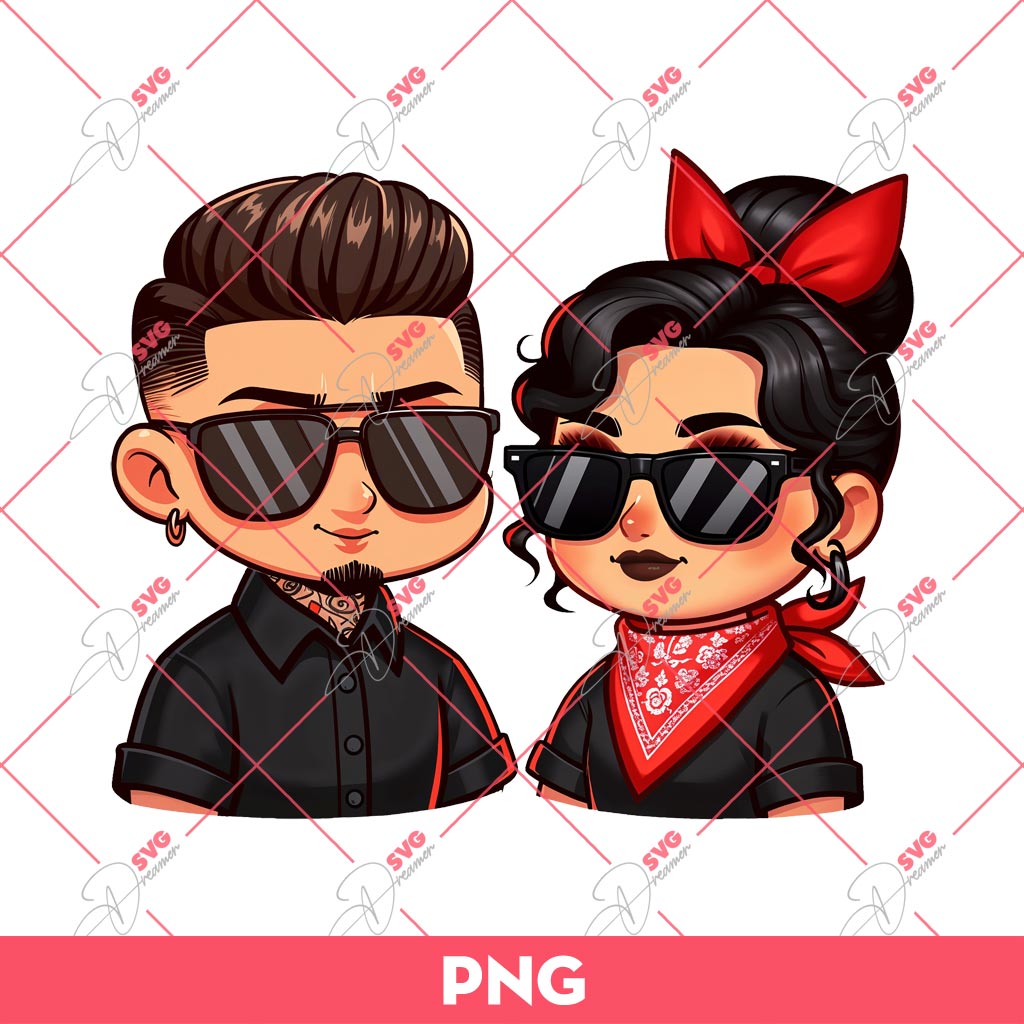 Chicano Boy And Chicana Girl PNG
