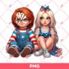 Chucky And Girl Friend 04th Of July PNG, Horror Couple Independence Day PNG, Chucky America PNG