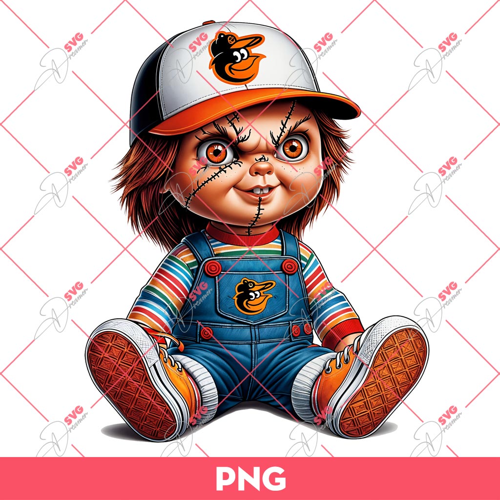Chucky Baltimore Orioles PNG, Chucky Baseball PNG